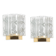 Pair of Brass and Murano Glass Wall Sconces by Doria, Germany, 1960s