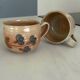 Set of 2 large vintage stoneware mugs from Atelier du Marais – Flower mugs