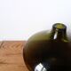 Petit vase boule en verre fait main vert foncé