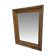 Wooden mirror and gold trim