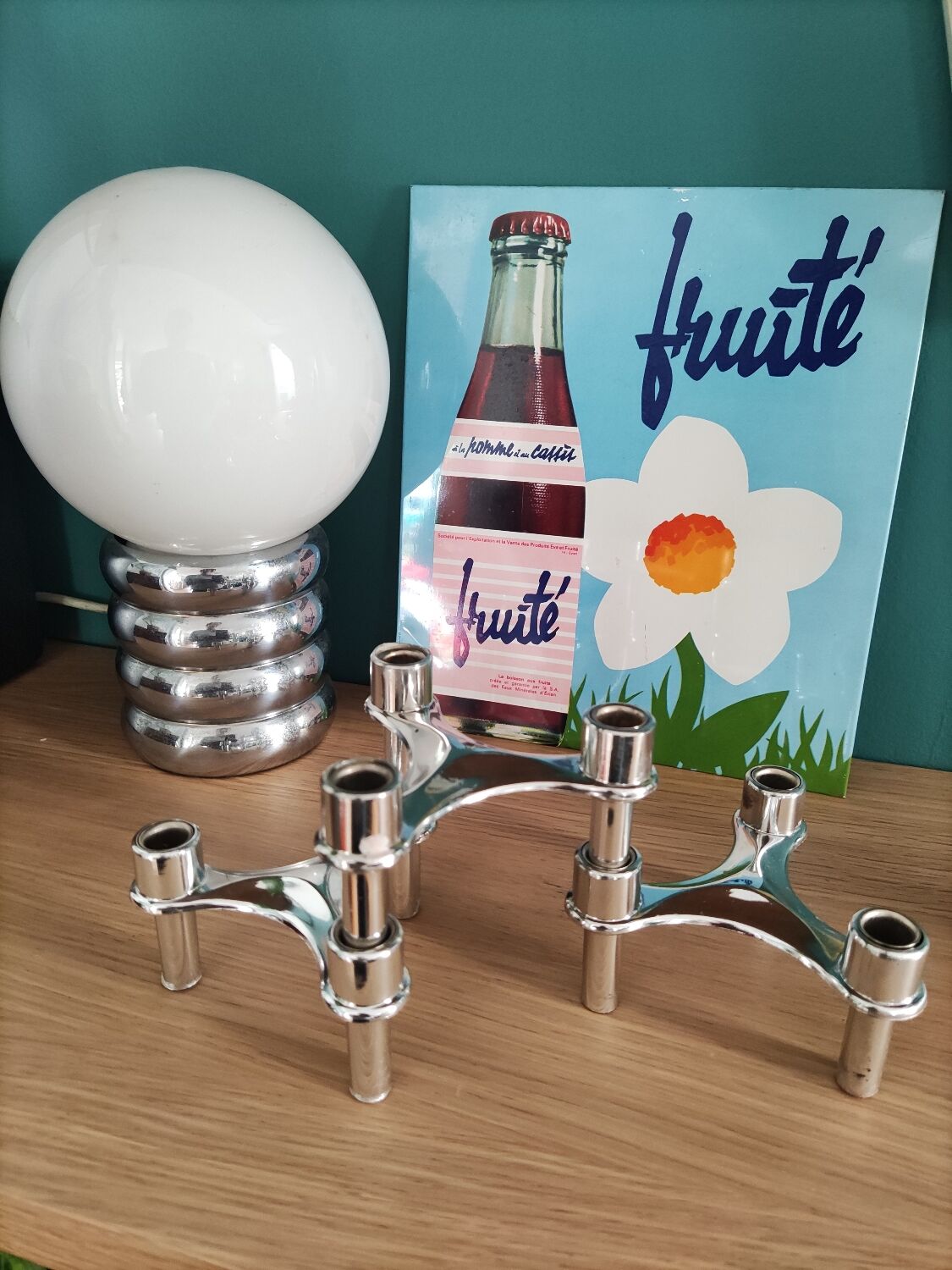 Set of 3 vintage candle holders