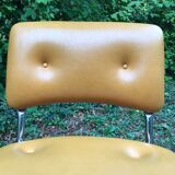 Strafor chair 70s skaï orange