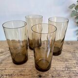 4 twisted smoked glasses