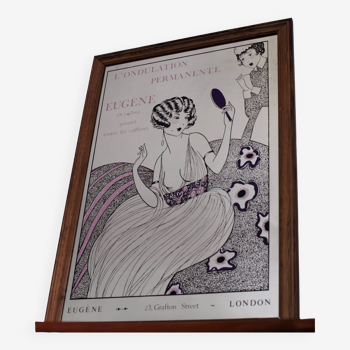 Coiffure screen-printed mirror 88.5cm x 63.5cm