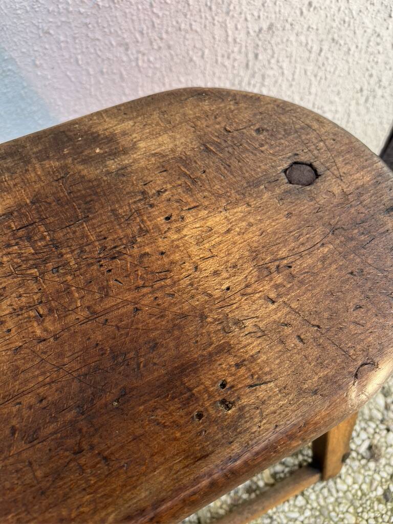 Industrial wooden stool
