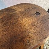 Industrial wooden stool