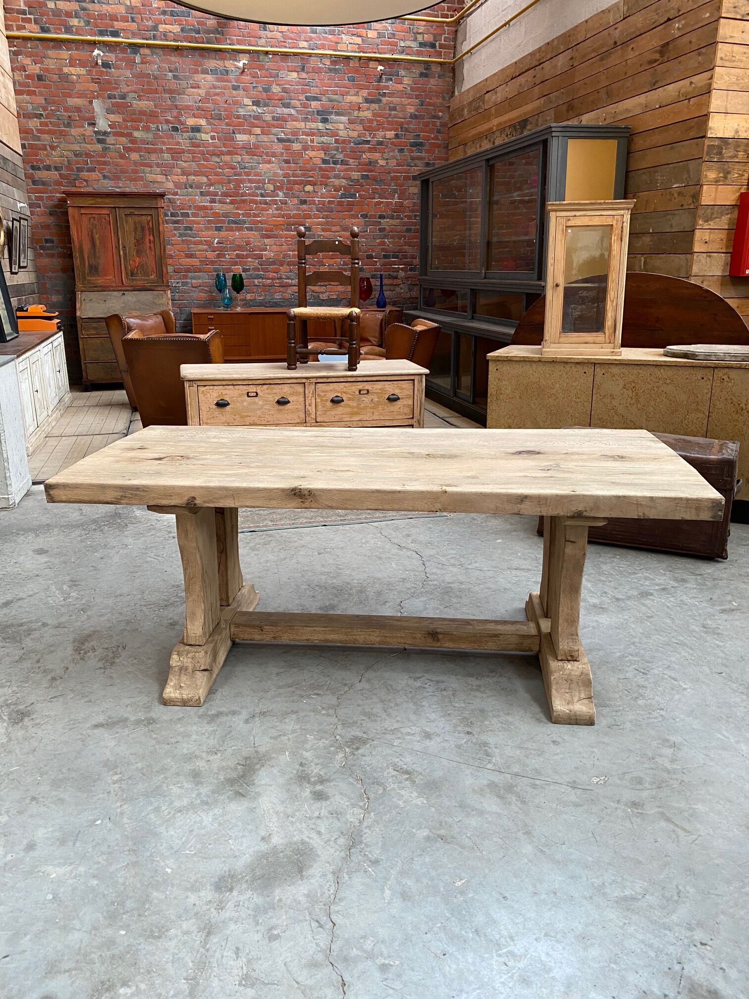 Solid oak farmhouse table