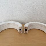 Pair of XXth painted candlesticks