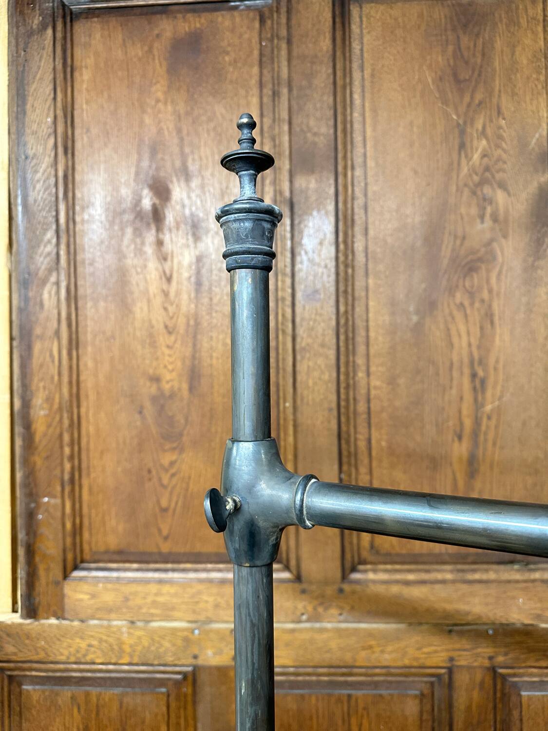 Siegel brand brass clothes rack, circa 1900