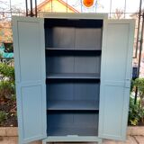 Blue grey parisian wardrobe