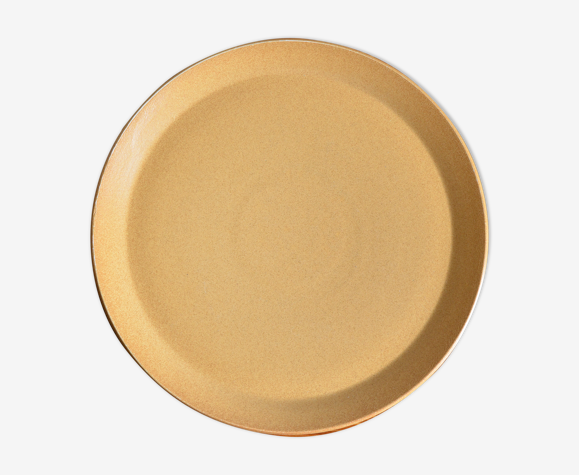 Plat de service plat en grès