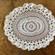 1 napperon au crochet, ovale, vintage ancien