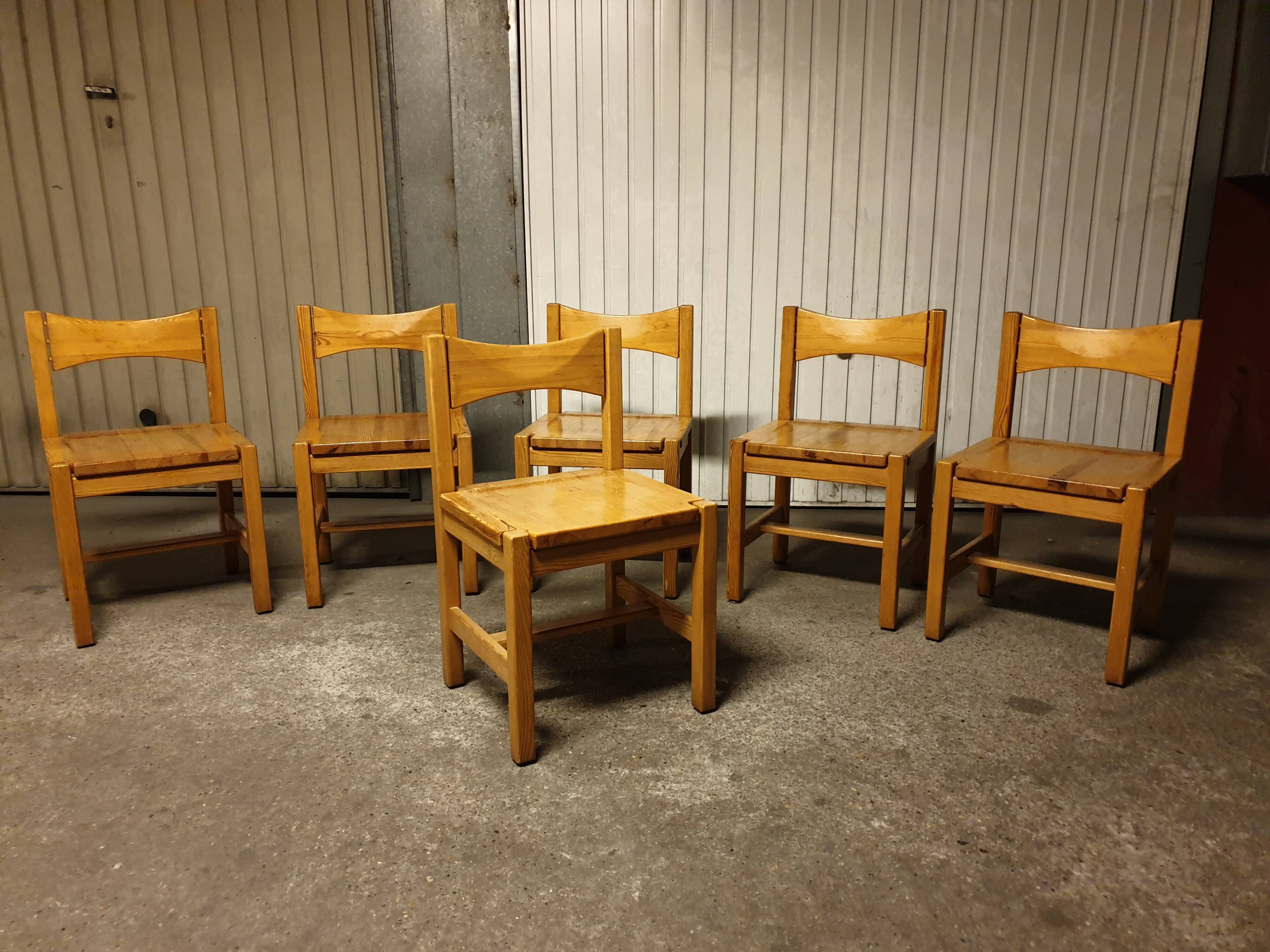 Set of 6 Hongisto Tapiovaara chairs 1960