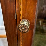 Vitrine en acajou 1900, porte avec verre biseauté