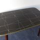 Folding table with black and gold painted glass, 1950
