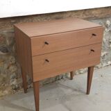 Scandinavian-style bedside table, 1960s