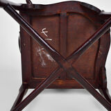 4 Asian armchairs in carved wood and mother-of-pearl inlaid, early twentieth century