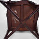 4 Asian armchairs in carved wood and mother-of-pearl inlaid, early twentieth century