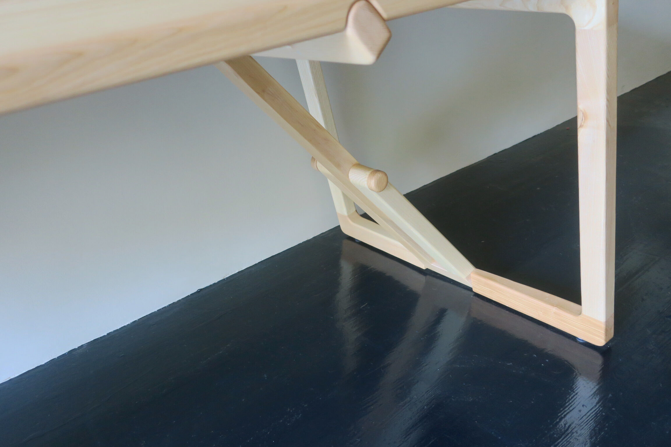 Solid ash dining table, Belgium