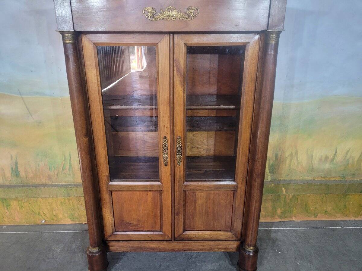 Small Empire library in cherry wood.