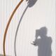 Wooden floor lamp