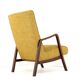Knicos armchair in teak with yellow upholstery - very rare dutch design