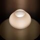 1980s white glass mushroom table lamp