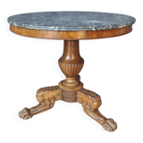 Walnut tripod pedestal table