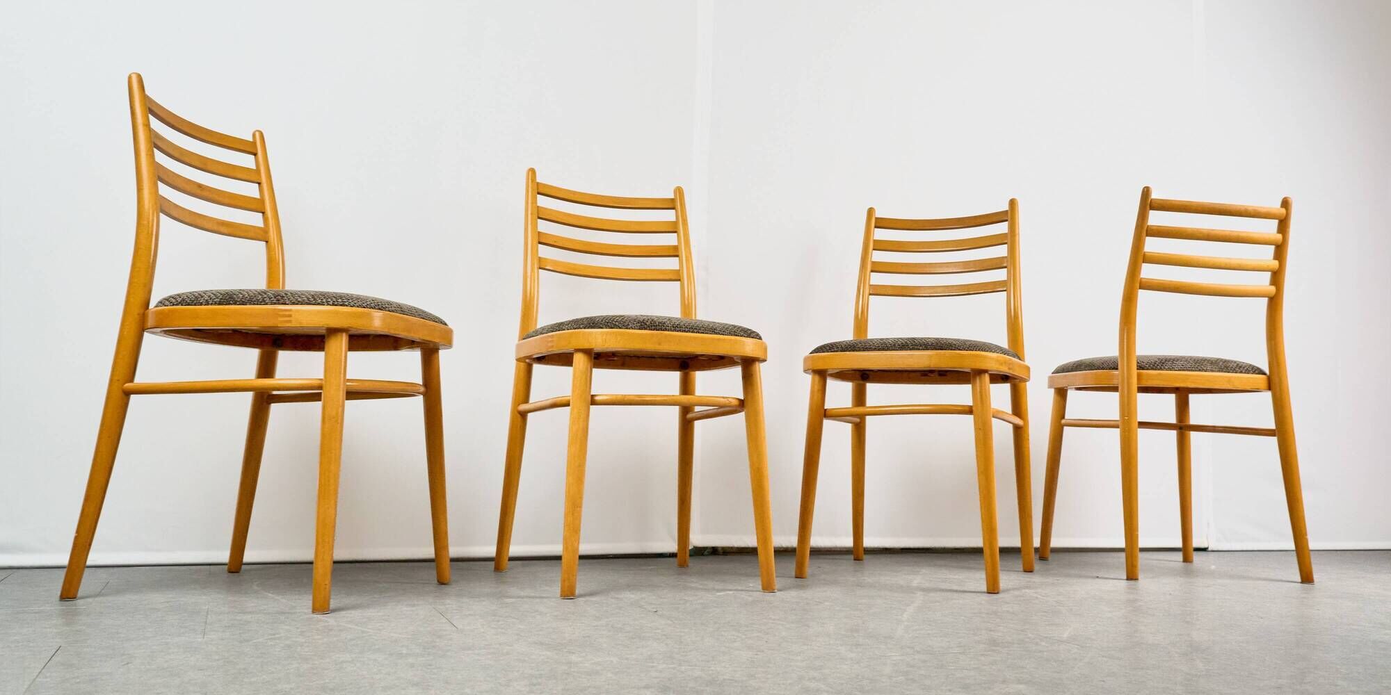 Set of 4 Dining Chairs, by TON, 1960s, Czechoslovakia