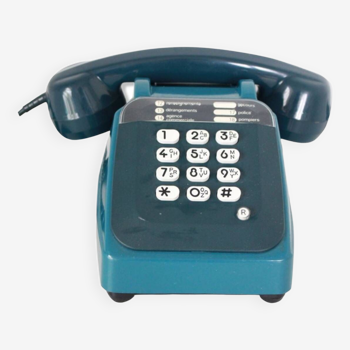 Téléphone bleu à touches