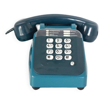 Téléphone bleu à touches