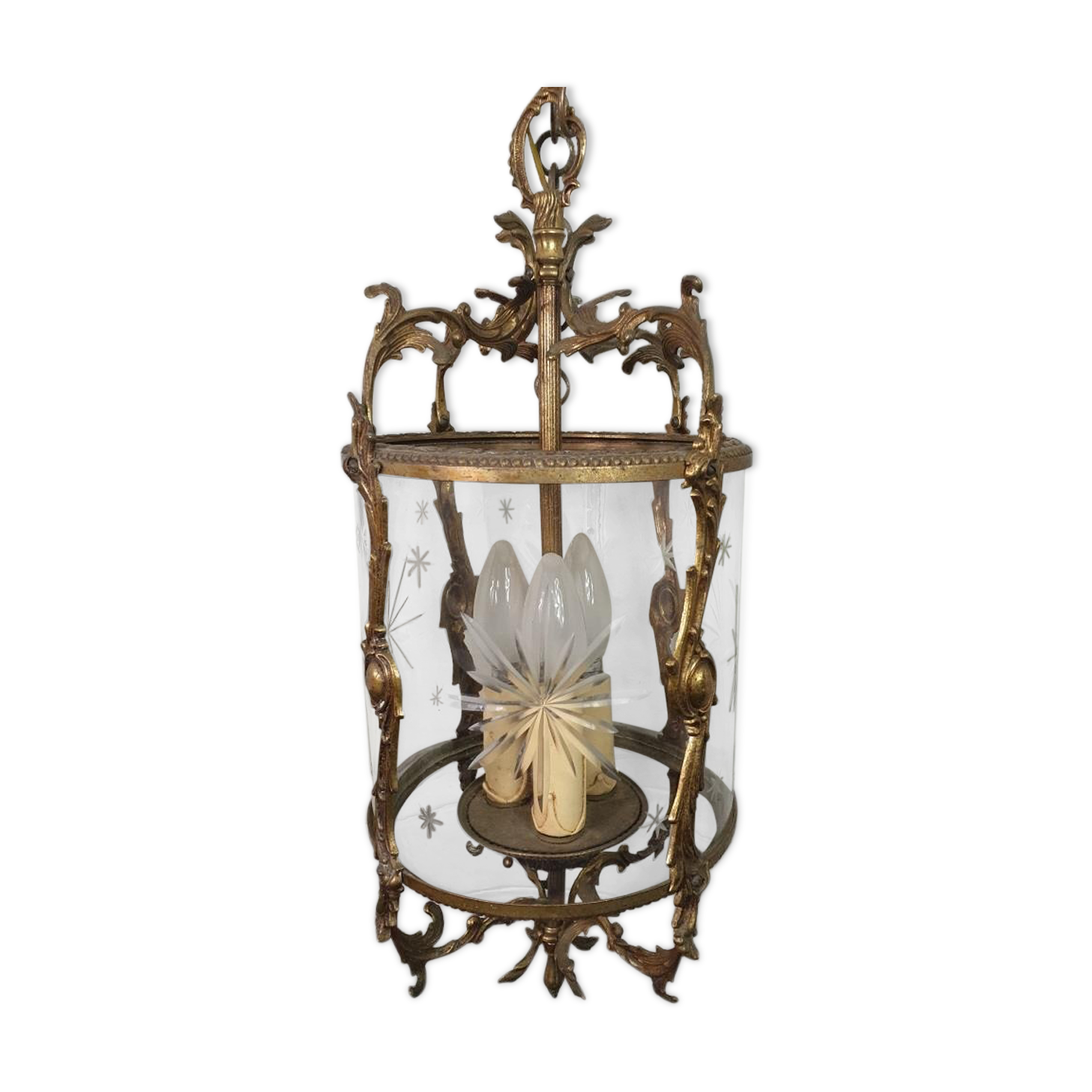 Ancient bronze chandelier