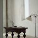 Table extensible en chêne avec marqueterie, baroque, ébéniste danois, XIXe siècle