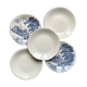 5 vintage Gien earthenware plates from France, mismatched, vintage blue pattern