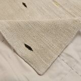 Beige & Cream Polka Dot Pattern Kilim Rug, 164x225Cm