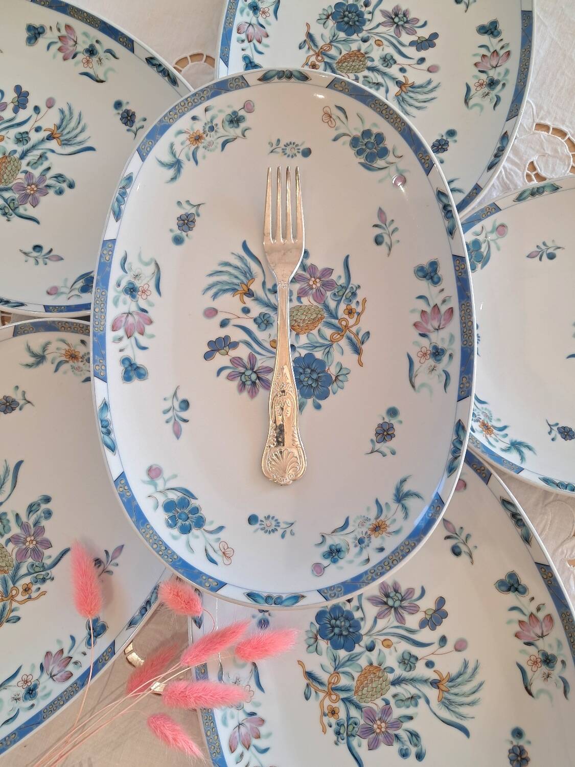 Antique oval Limoges plates