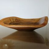 Large walnut bowl, signed, in the style of Alexandre Noll