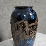 Ceramic vase signed under the heel, 20th century