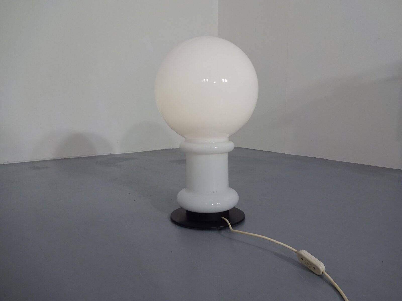 Opal Glass Floor Lamp from Glashütte Limburg, Germany, 1960s