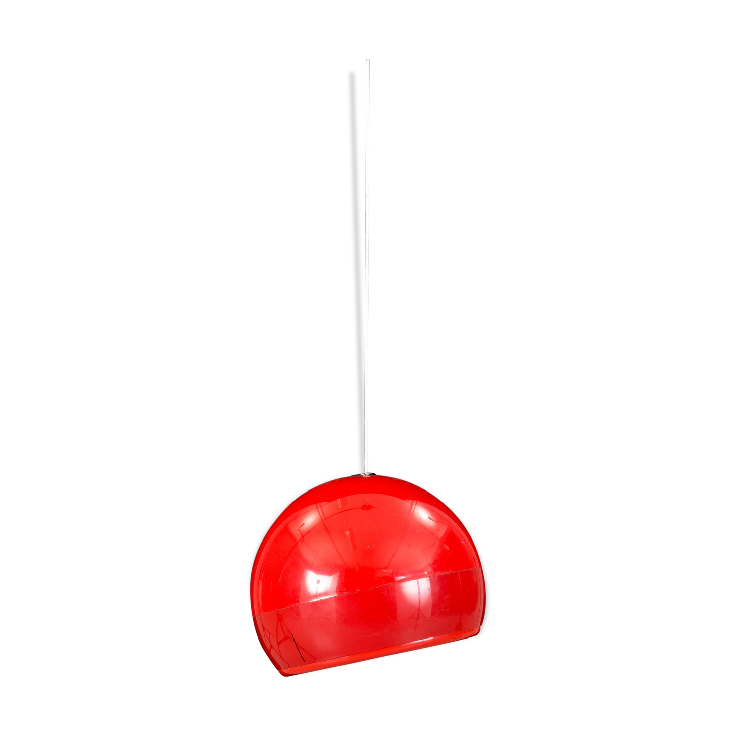 Artemide Pallade red lamp, 70s