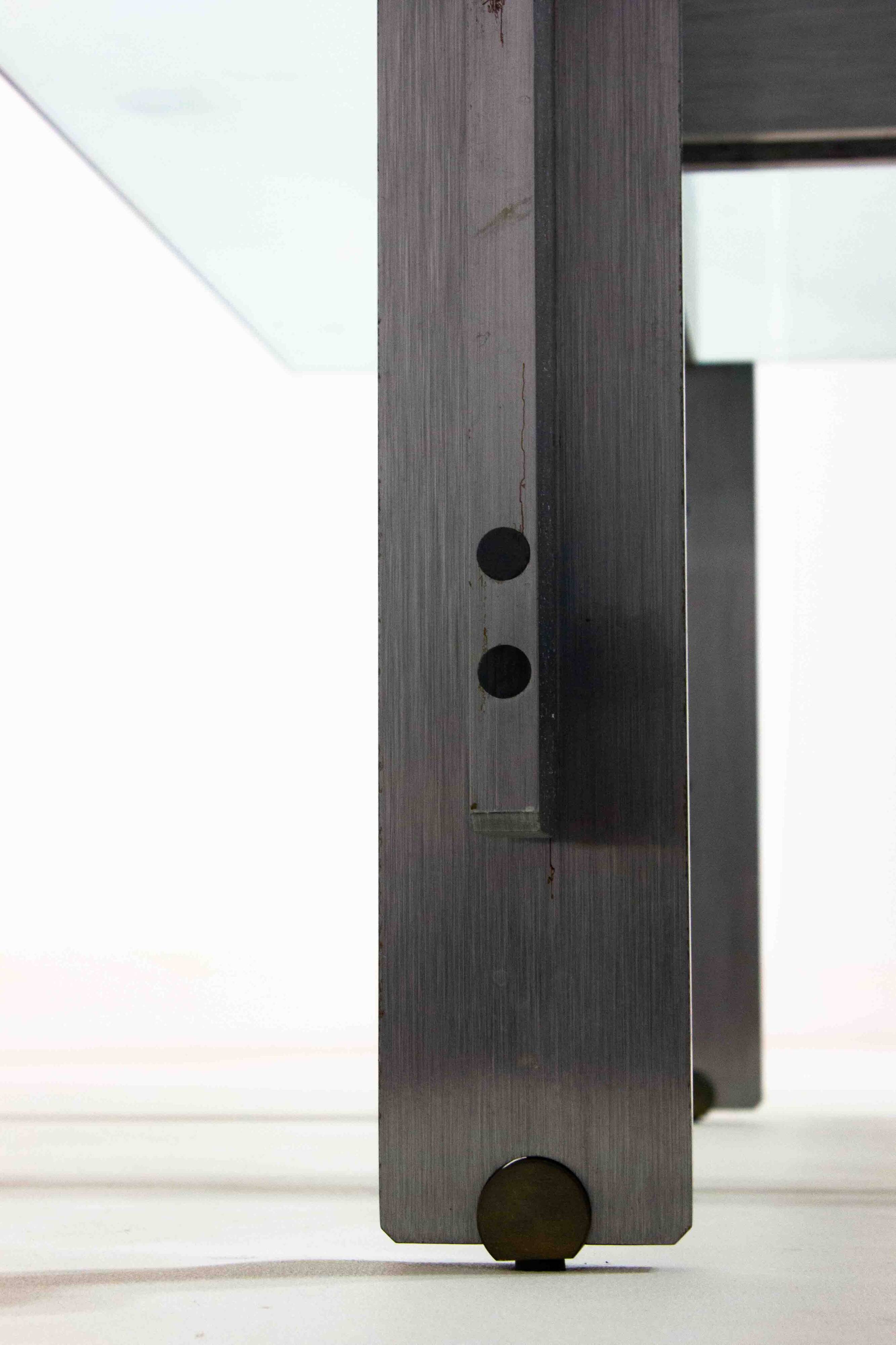 'Florian' coffee table in steel by Carlo Scarpa