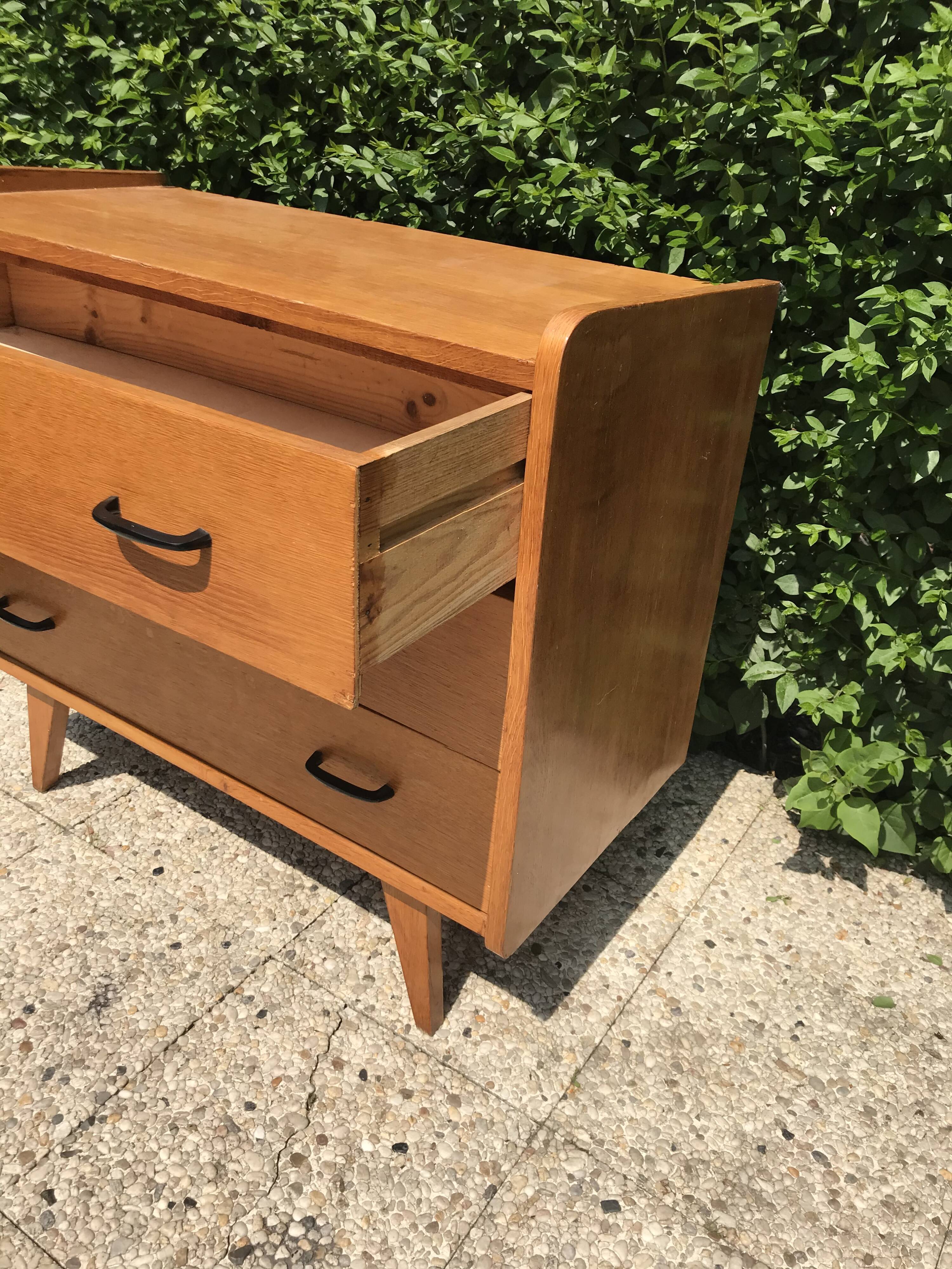 Commode vintage pieds compas