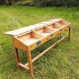 Old school desk for 4 people - Workshop furniture