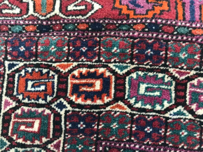 Vintage 115 X 182 CM hand made Bukhara tekke Turkmen carpet