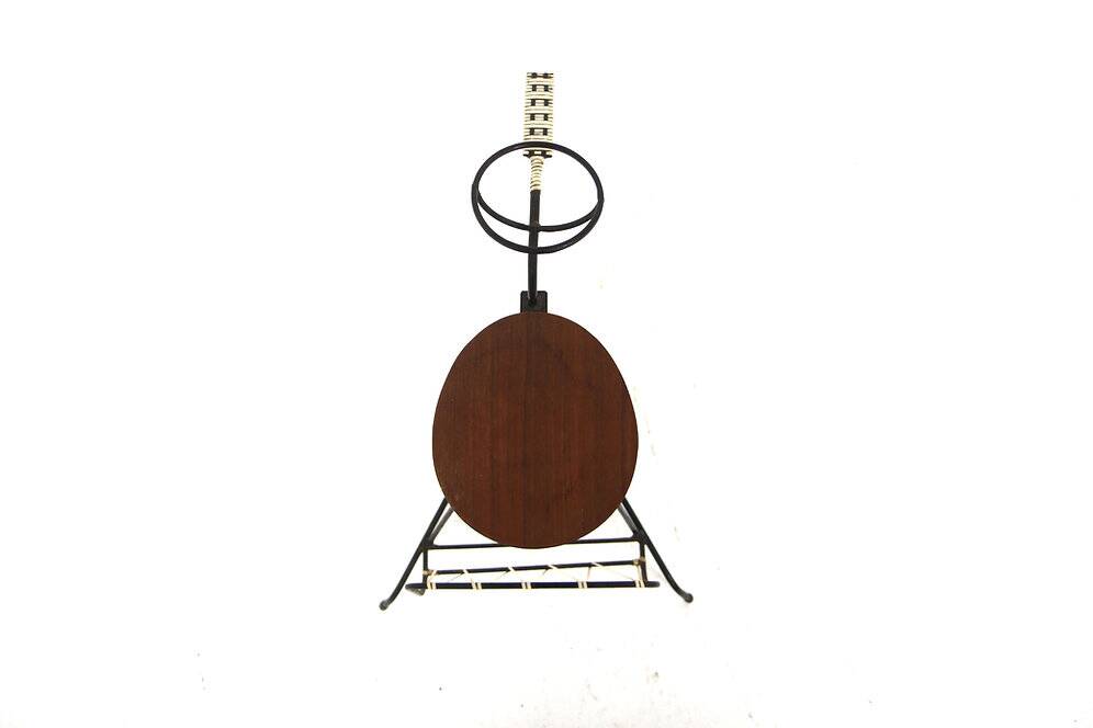 Teak and metal side table, Sweden, 1950s