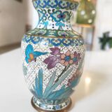 Cloisonné enamel vase