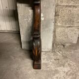 Pair of solid walnut wall consoles Napoleon III 19th century