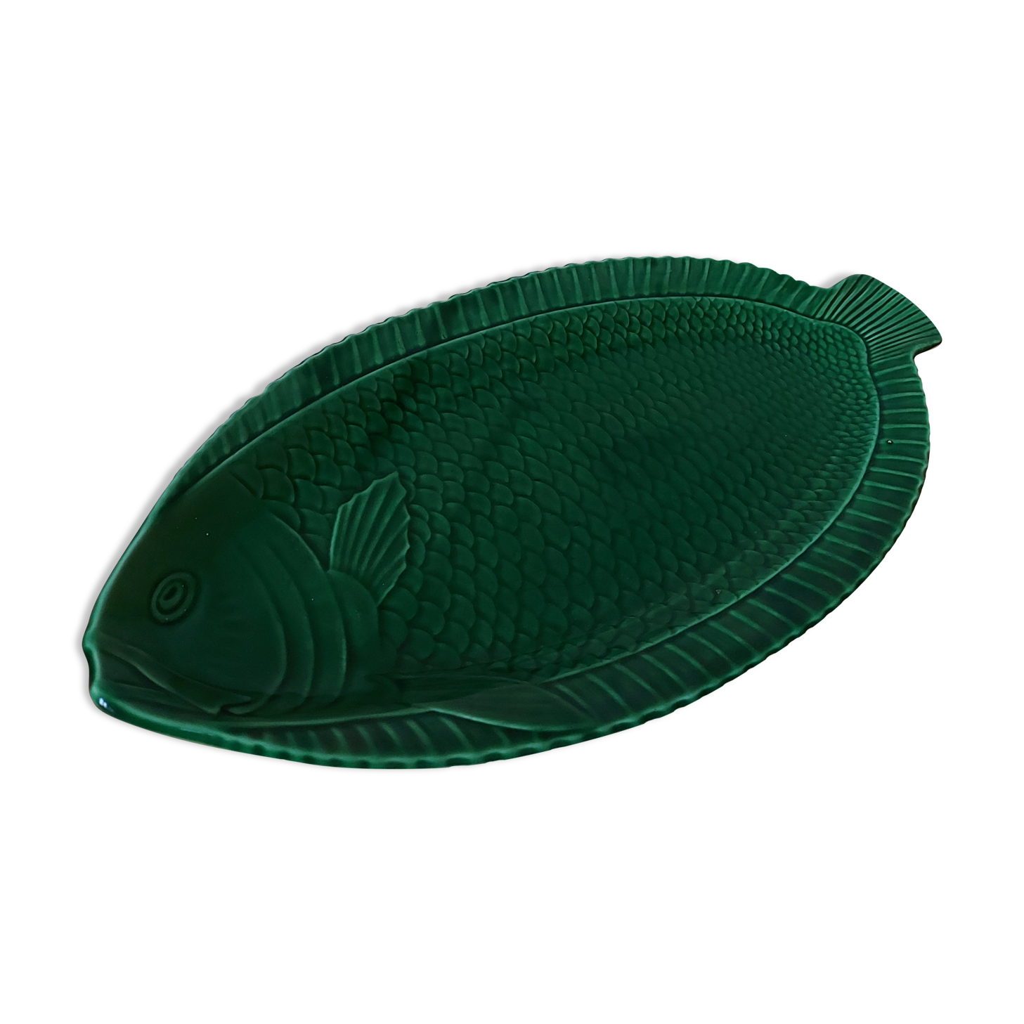 Green sarreguemines fish dish