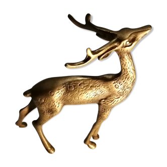 Cerf en laiton années 70