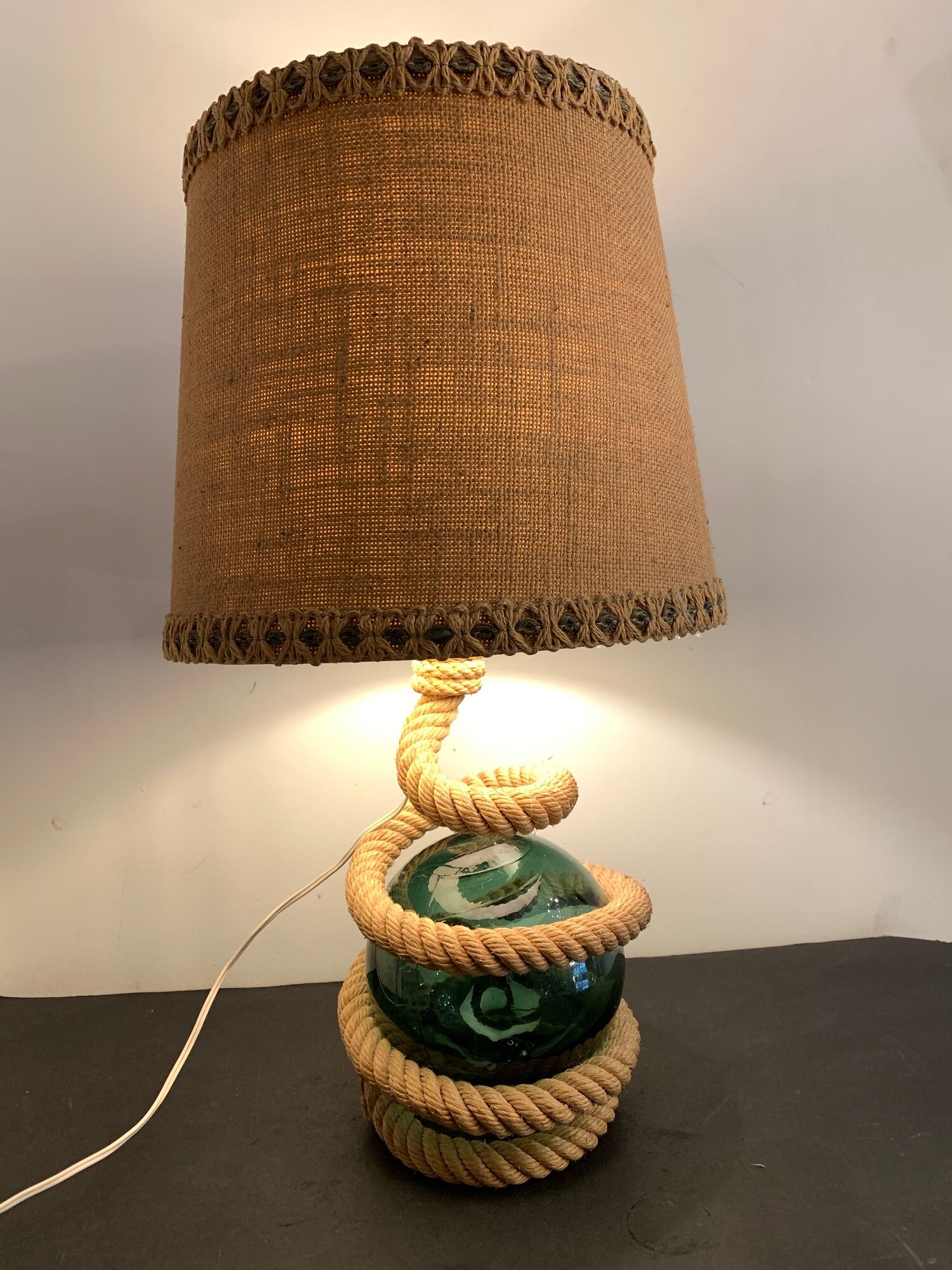 Rope lamp, handmade in the 70s